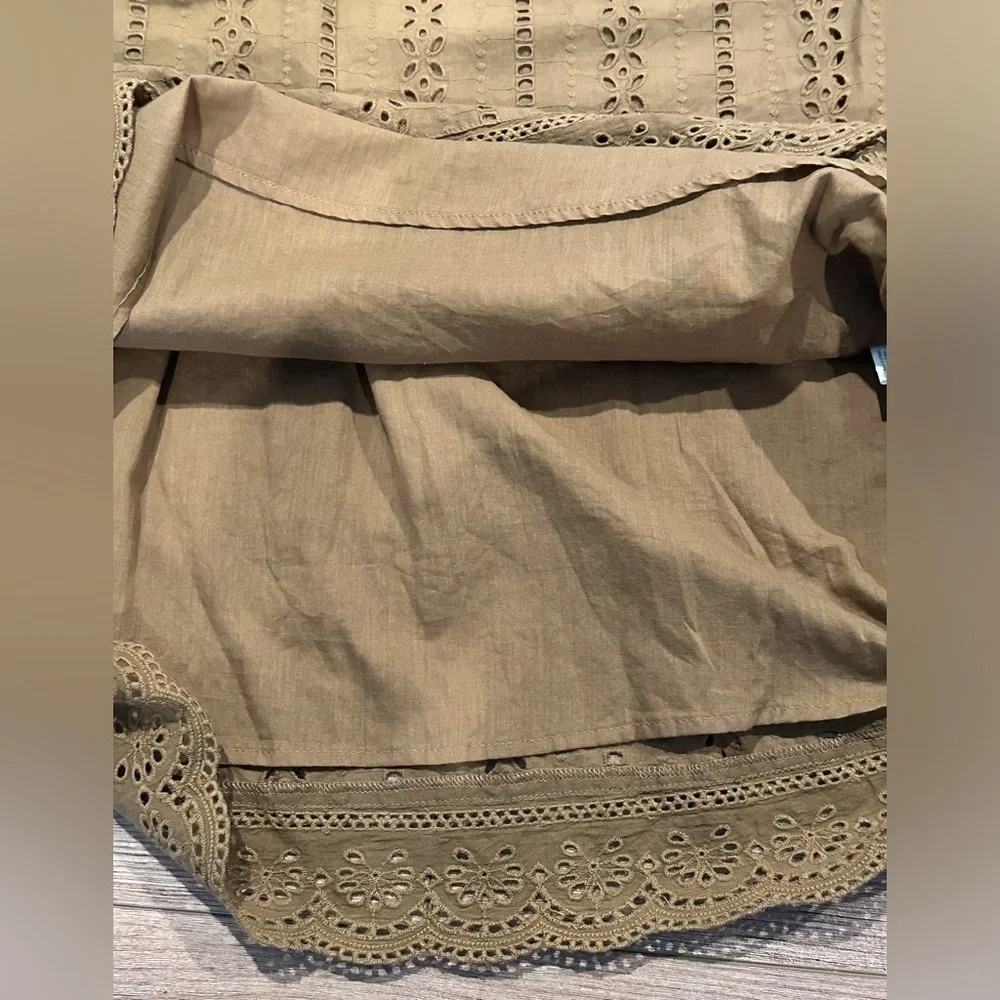 NWT! DELUC Masson Dress Brown Eyelet Size Small - Picture 10 of 13